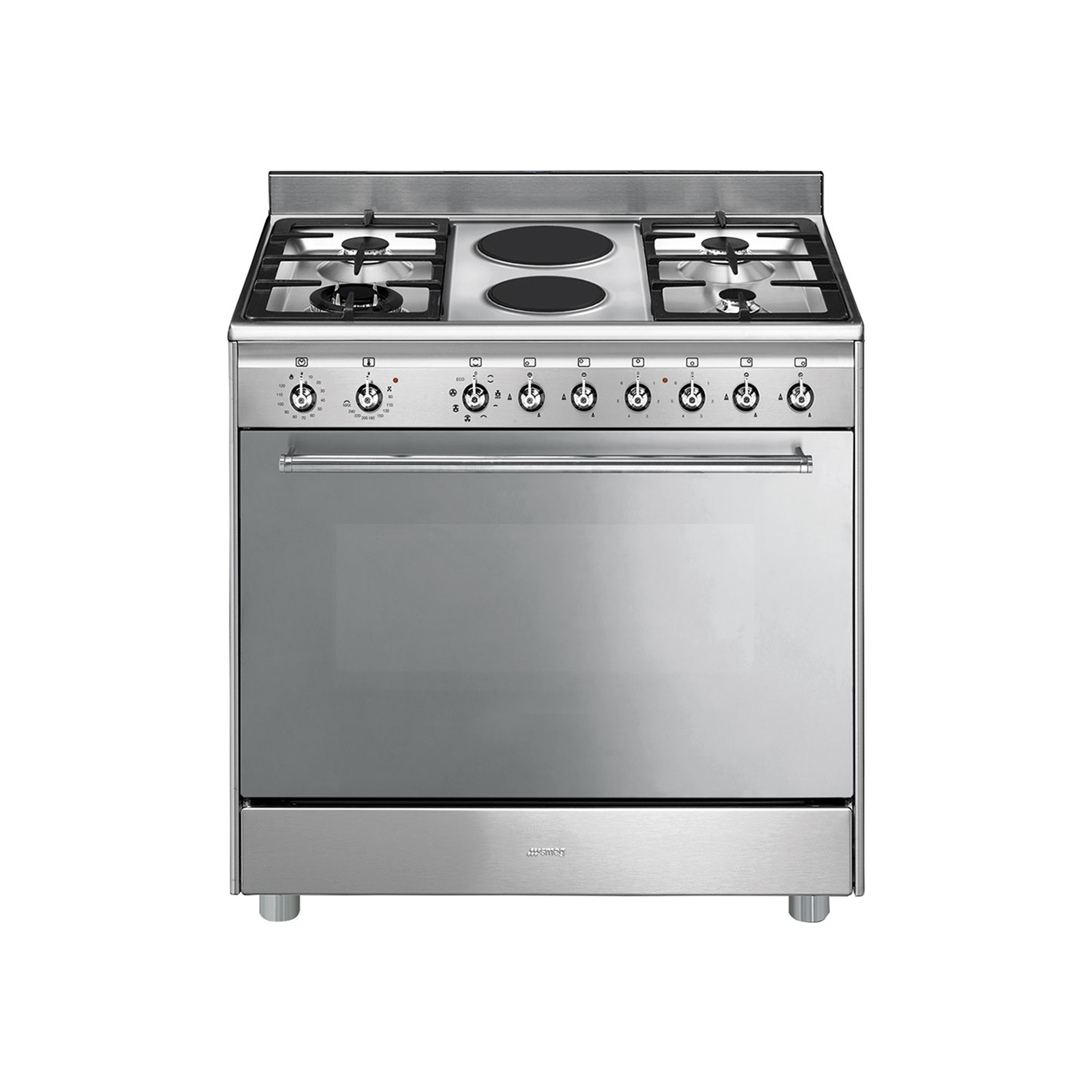 Smeg 900mm 6 Burner Gas, Electric Hob & Multifunction Oven